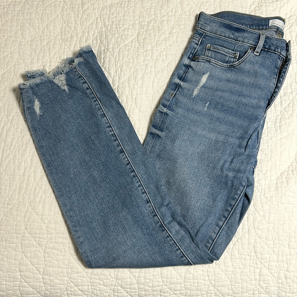 LOFT High Waist Straight Crop Jean
